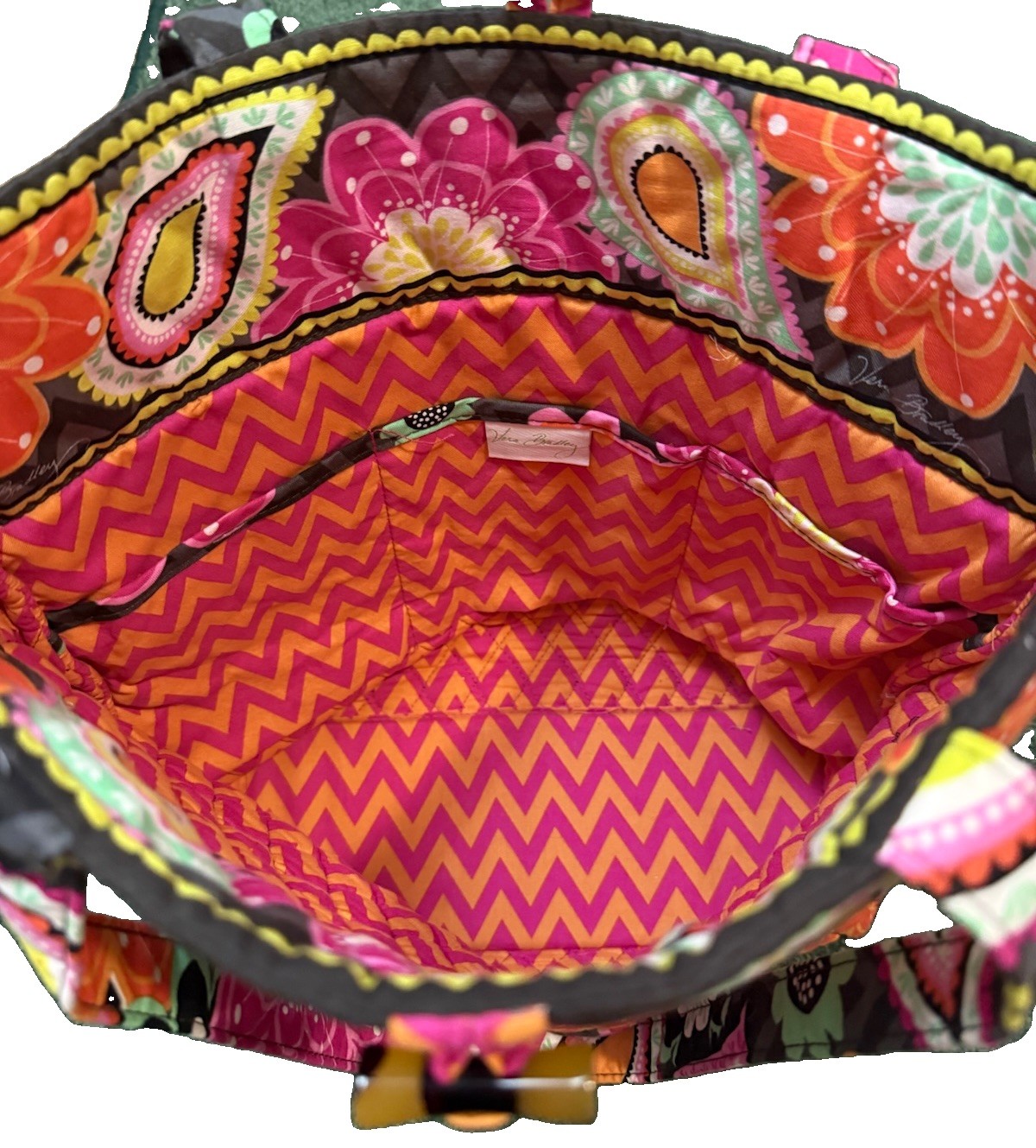 The Classic Vera Bradley tote in retired pattern “flower shower”