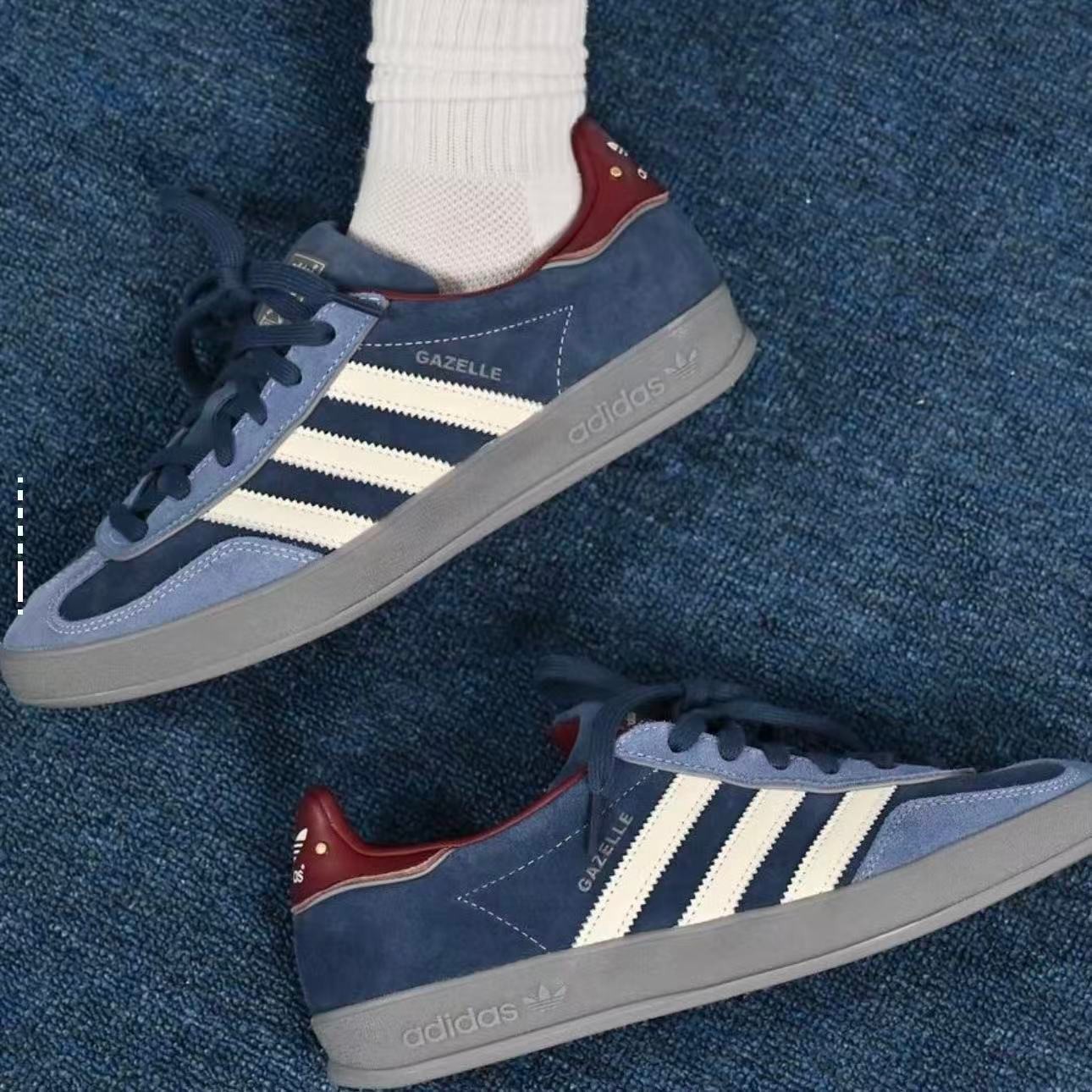 Adidas Gazelle Indoor Crew Navy Burgundy ID1008