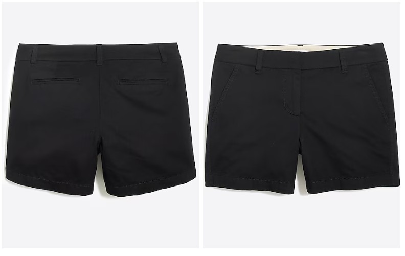 J Crew Women’s 5″ classic chino short Size 10 Black