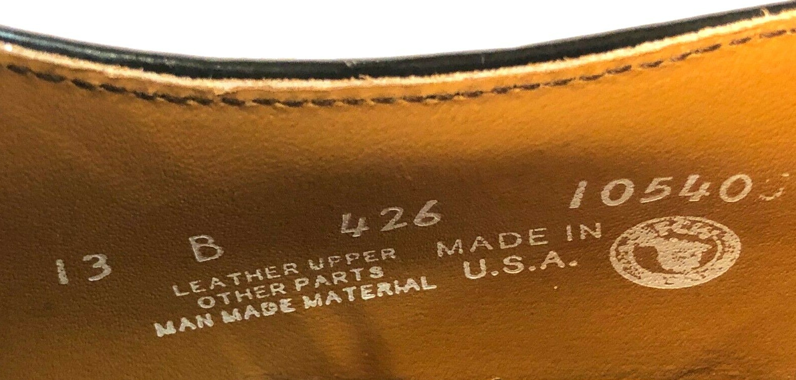 Made in USA Leather Classics Men’s Size 13 B Premium Quality Wear Oxford Shoes