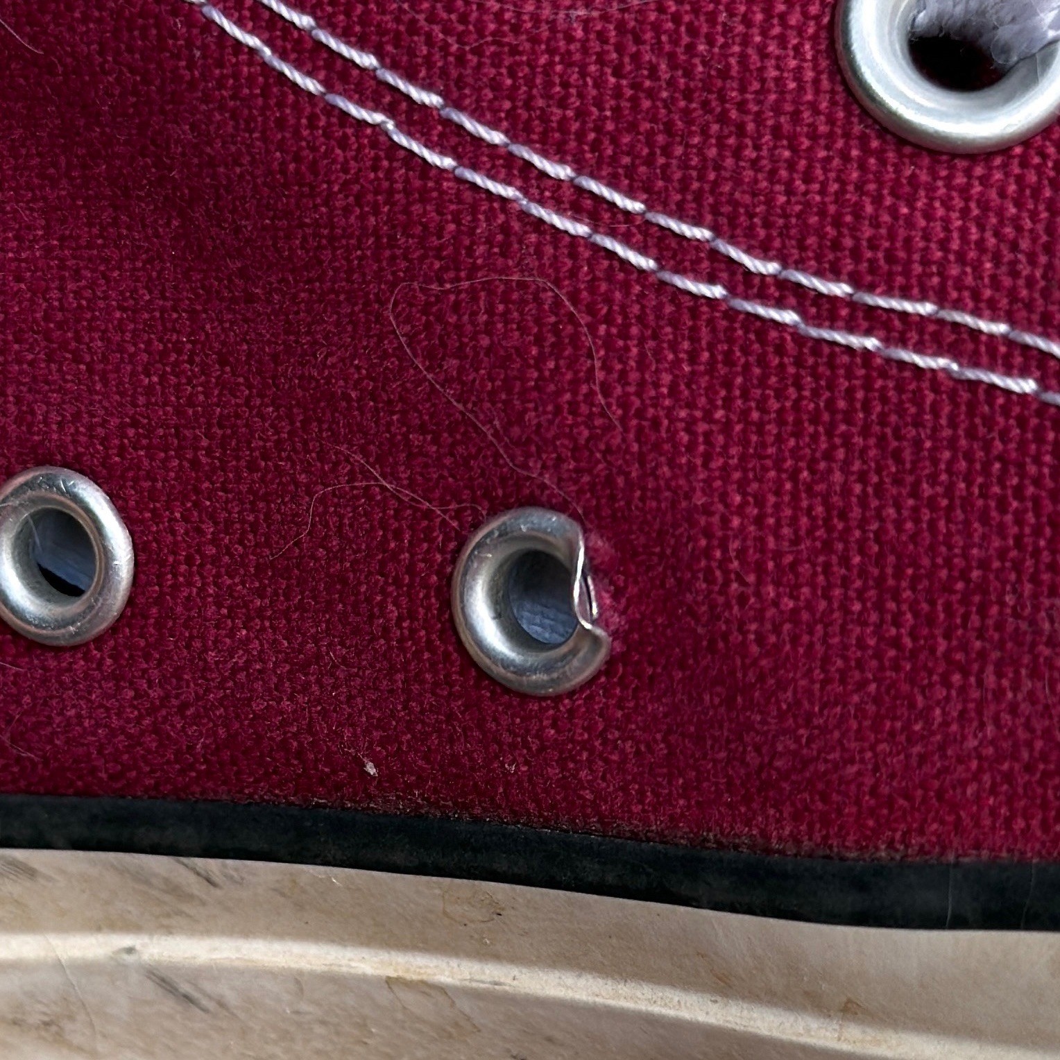 Converse Chuck Taylor All Star High Top Sneakers Burgundy Canvas Shoes W 8 M 6