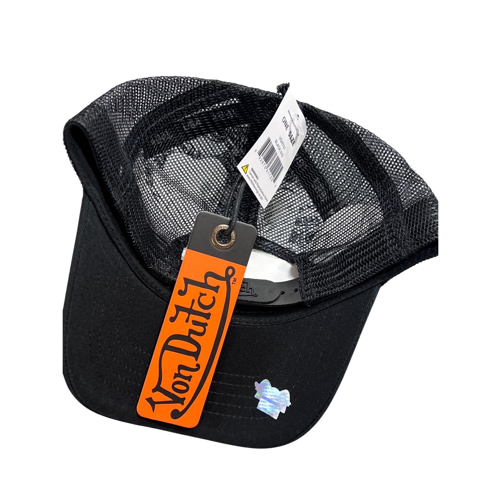 NEW Von Dutch Hat Black White Patch Trucker Mesh SnapBack Cap Retro unisex Y2K