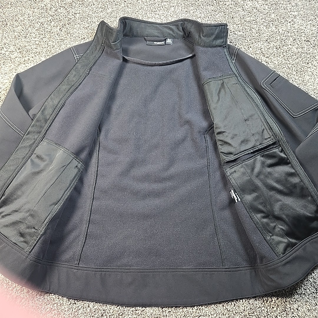 Truewerk Jacket Mens Small Black Water Repellent Softshell Full Zip Work Utility
