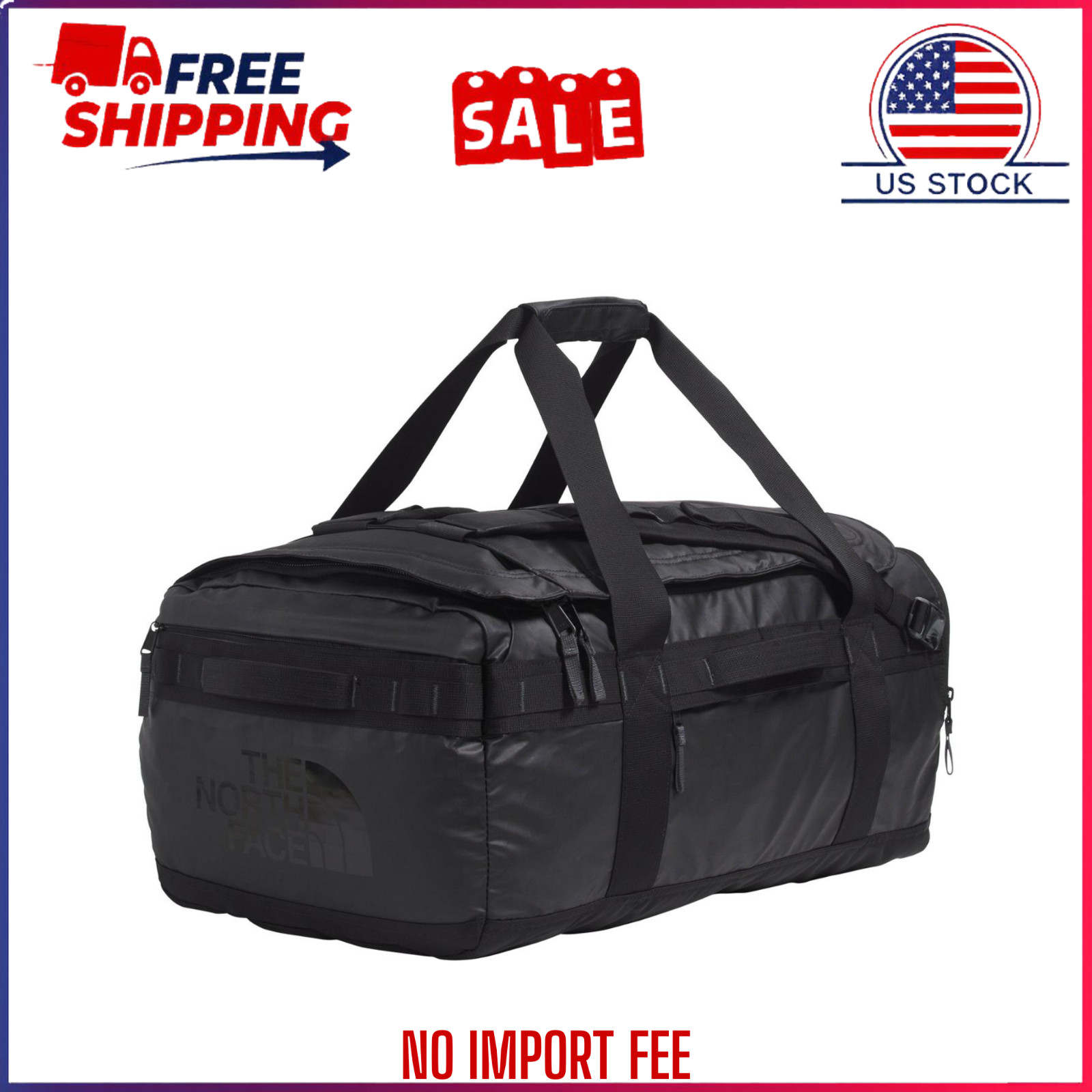 THE NORTH FACE Base Camp Voyager Duffel—62L , Tnf Black/Asphalt