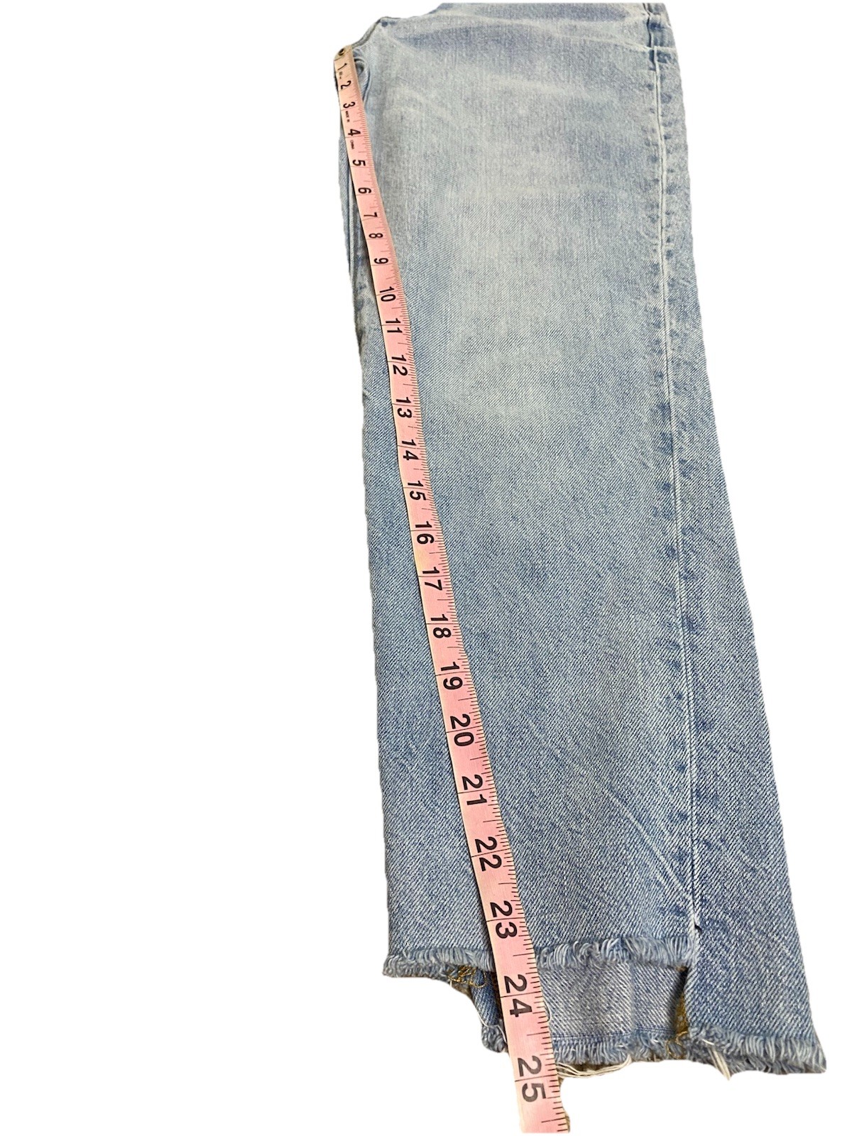 Gap Vintage High Rise Button Fly Light Wash Denim reworked crop Jeans Women’s 2