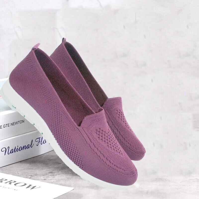 Womens Canvas Loafers Slip on Breathable Shoes