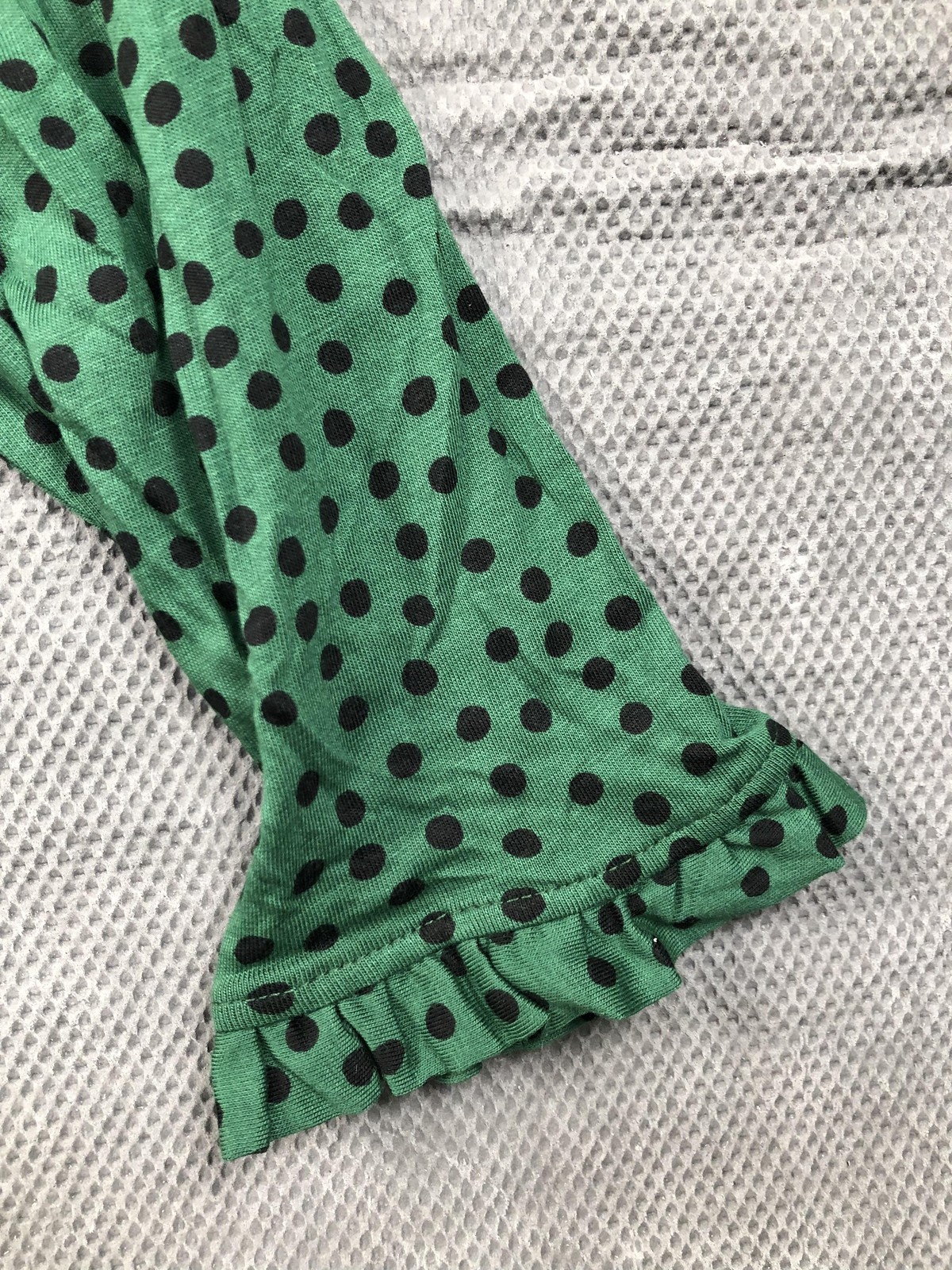 Boden T Shirt Womens 20-22 Plus Green High Neck Long Sleeve Polka Dot Jersey NWT