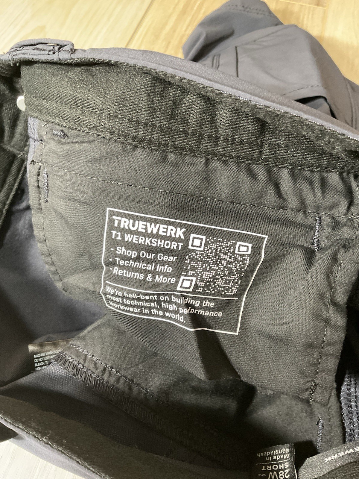 NEW TRUEWERK Men’s T1 Werkshort Cargo Shorts Workwear Navy Size 28 Short Hiking