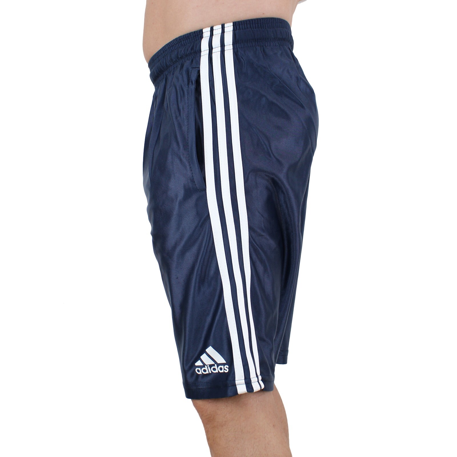 Adidas Men’s Basketball Shorts, Dazzle Three Stripes 11″ Slim Fit Activewear