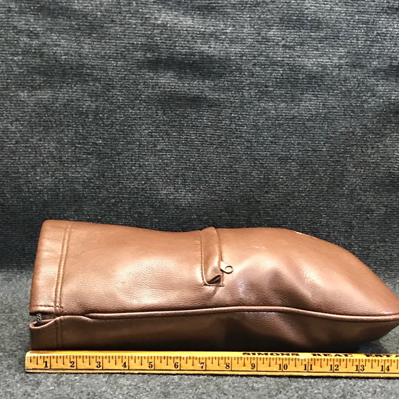 Braun Büffel Design Germany Brown Leather Shoe Bag Drawstring Pouch Travel Bag
