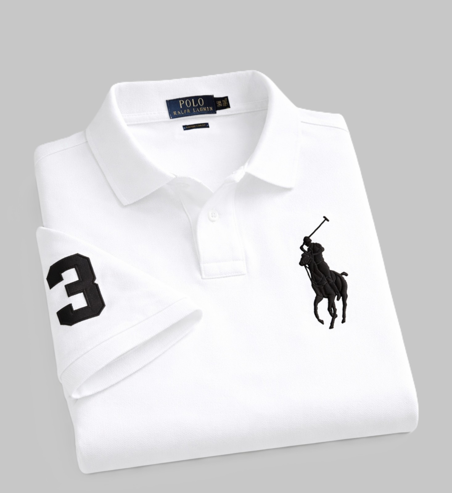 *NWT – POLO RALPH LAUREN Mens Big Pony Custom Fit Polo Shirt – WHITE – S – XXL