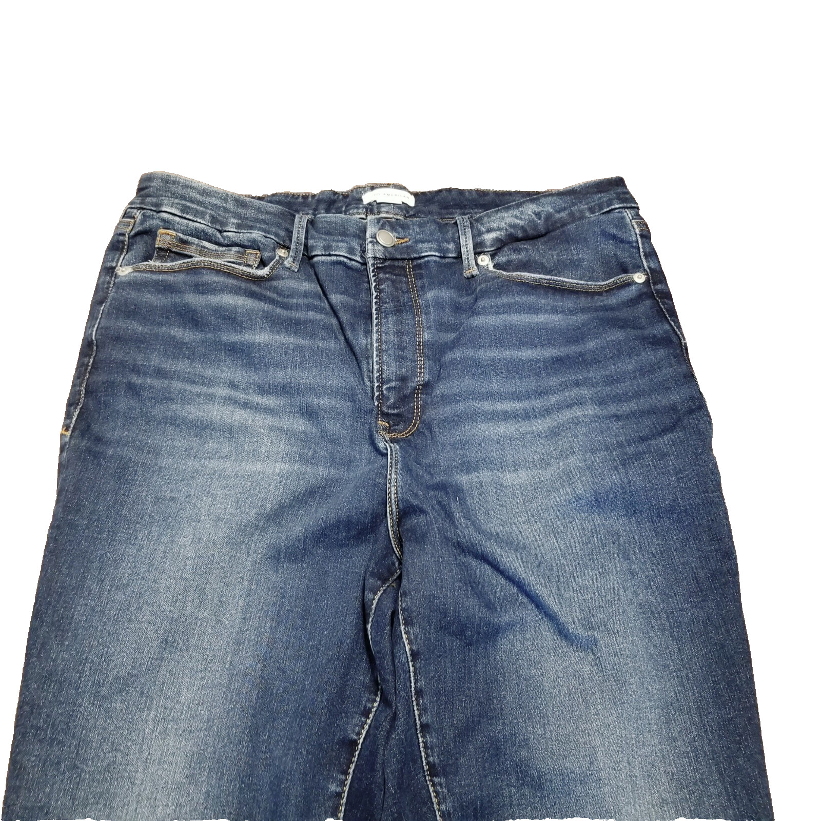 Good American Always Fits Jeans Women’s Size 14-18 Blue Stretch Denim (34×28)