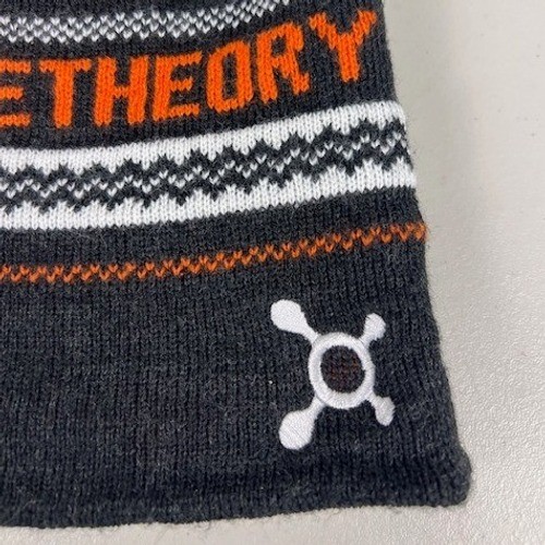 Orangetheory Fitness Beanie Knit Hat Charcoal Grey Orange Splat Logo Winter Cap