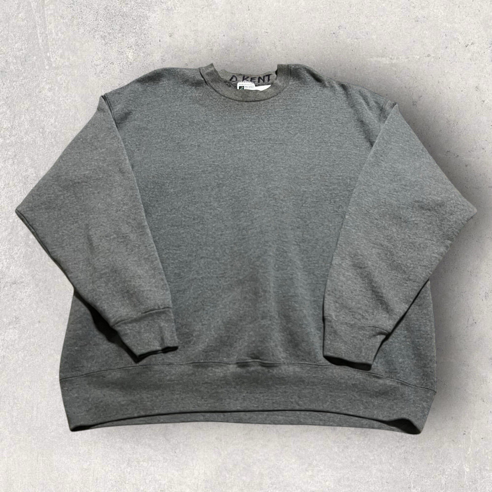 Vintage 90s Streetwear Mens XXXL Faded Blank Heavyweight Crewneck Sweatshirt Y2K