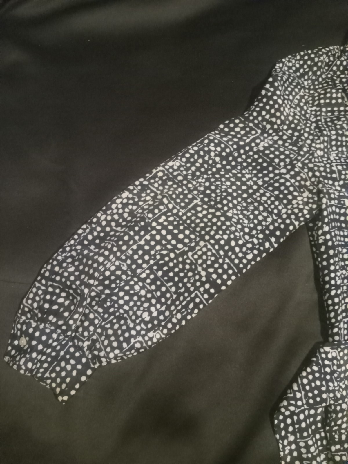 Brownstone Studio New York Shirt Dress Size 12 Black White Polka Dot Belted USA