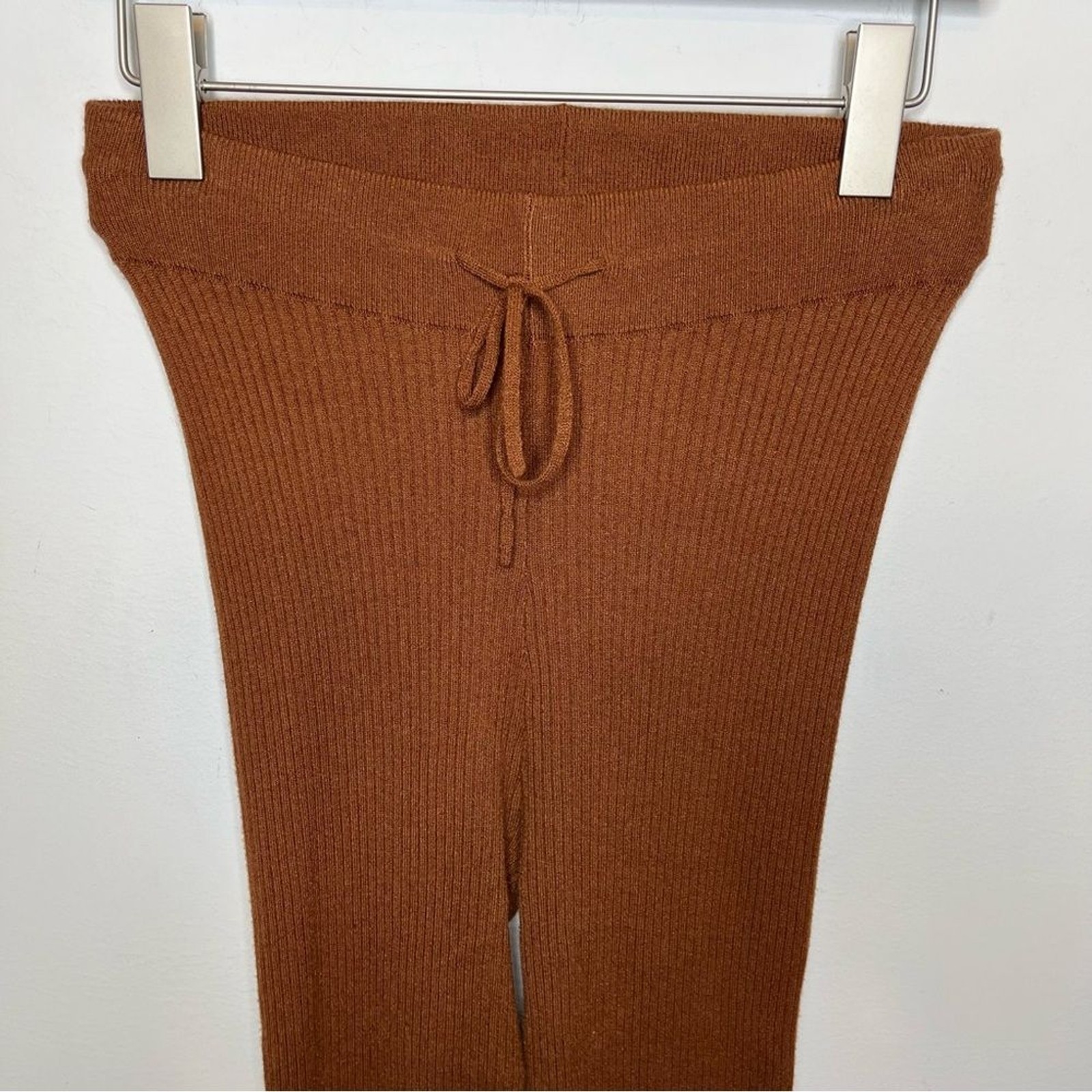 Varley Mocado Rib Knit Leggings Tortoise Shell L