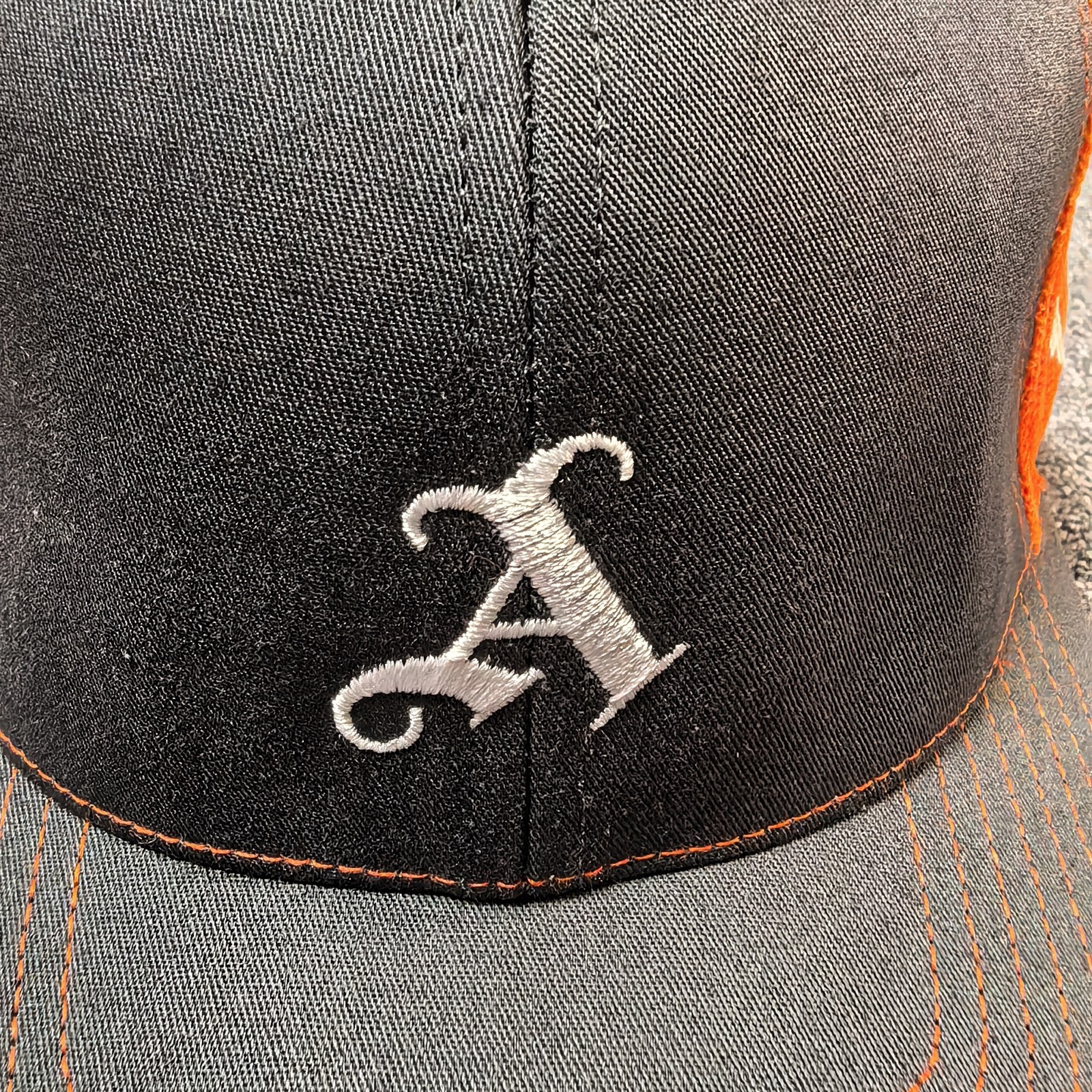 ’47 Brand Arkansas Razorbacks Trucker Snapback Mesh Back Charcoal Orange OSFA