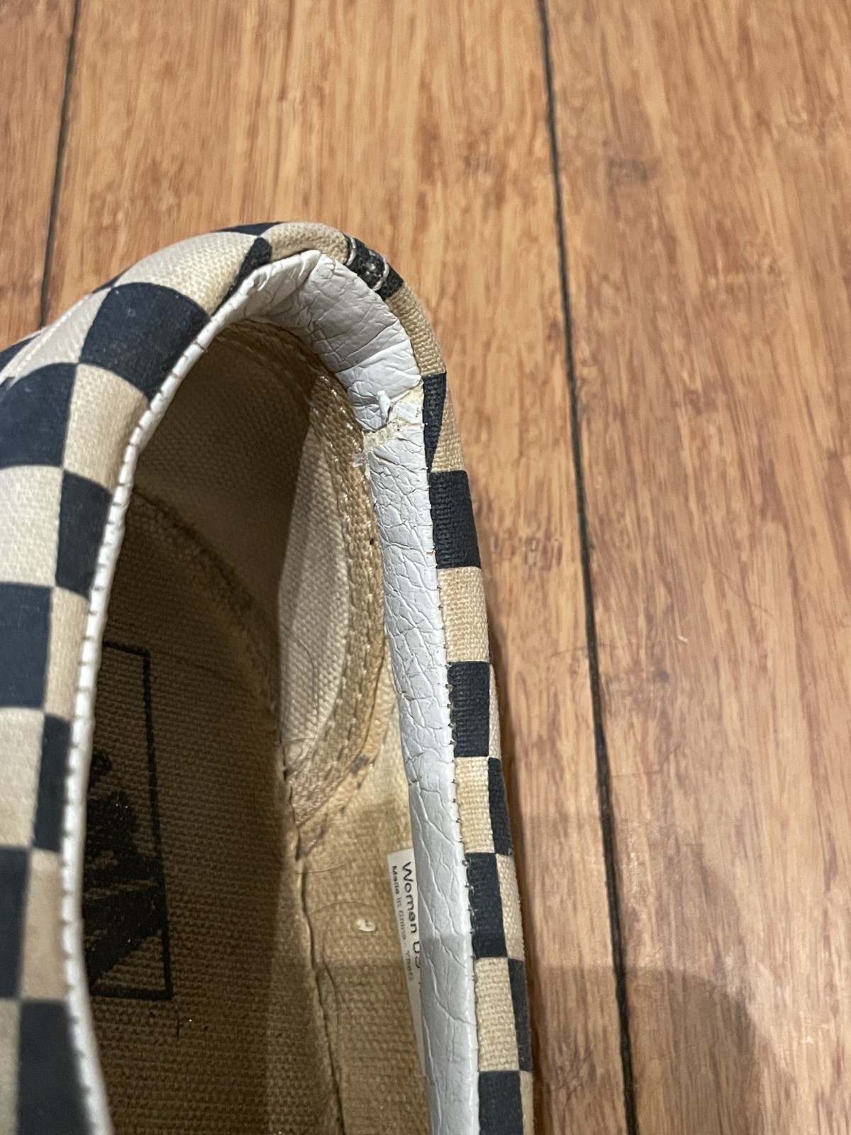 VANS Unixex M 10.5 W 12 Classic Slip On Skate Shoes Full Checkered Blue White