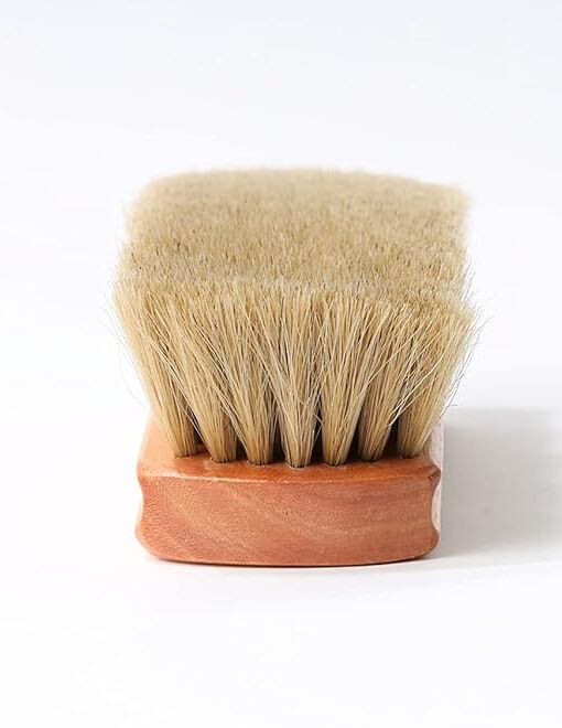 Pro LARGE Shine Brush Shoe Boot 8″ Blonde Light 100% HorseHair Bristles RALYN