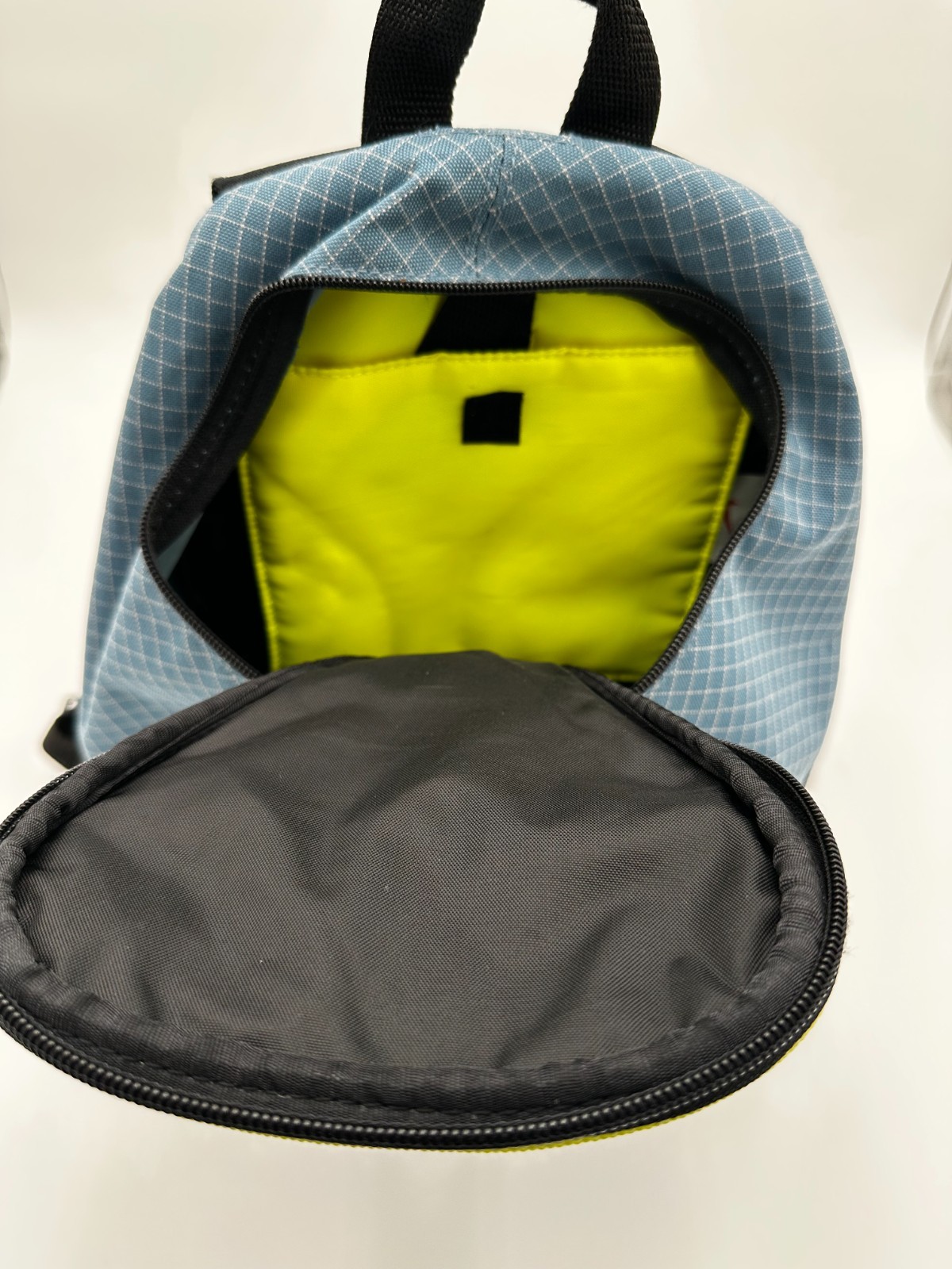 Nike Mini Backpack Y2K Gray Black Volt Yellow Small Daypack 13×9