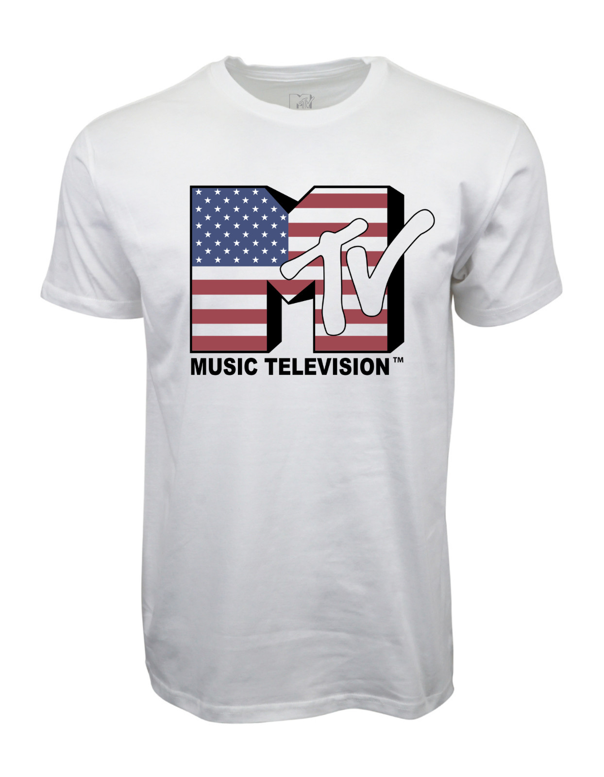 MTV MUSIC FLAG LOGO GRAPHIC T SHIRT