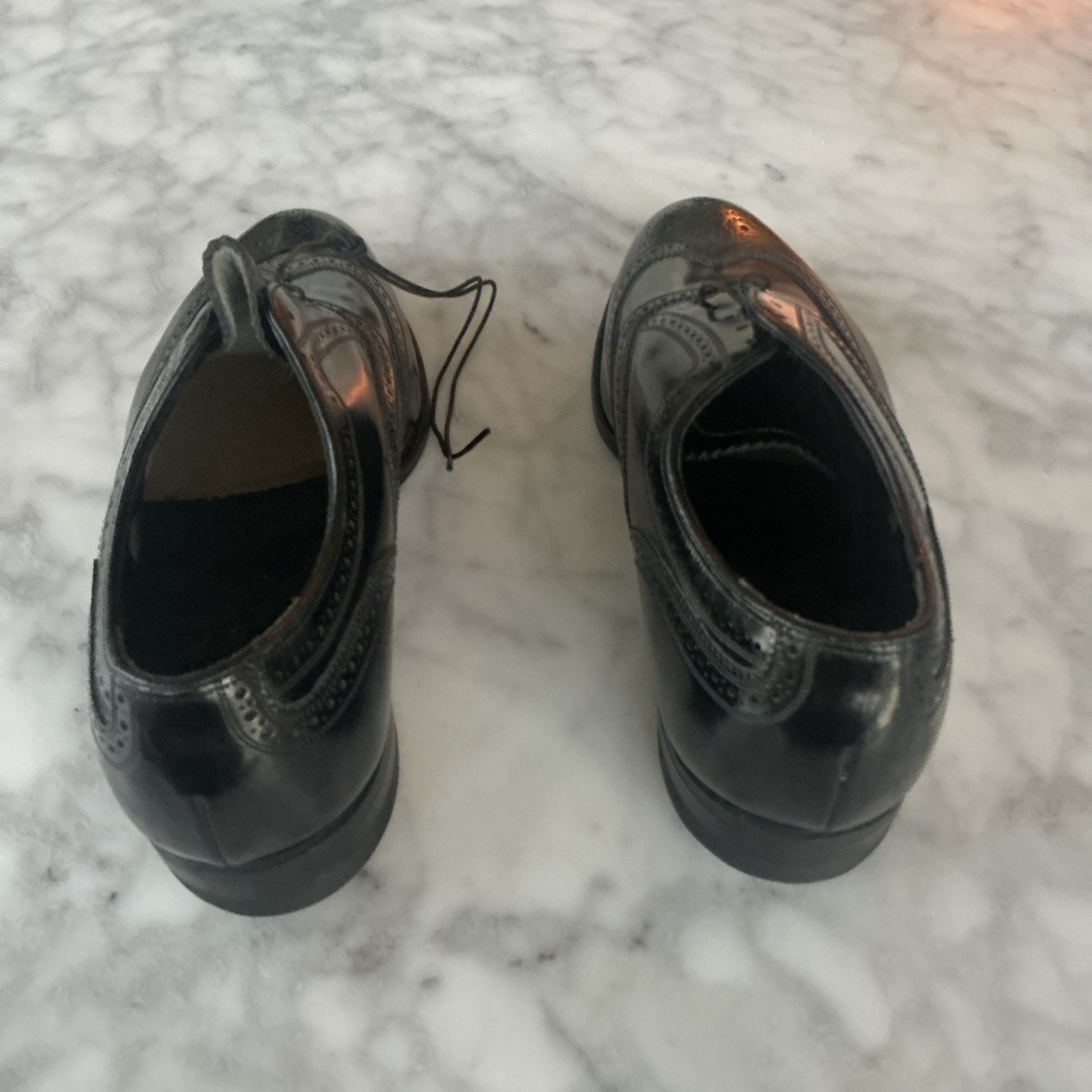 Vntg Florsheim Men’s Dress Wingtip 20330 Black Leather FD’s NEW Sz 10.5 EEE NOS