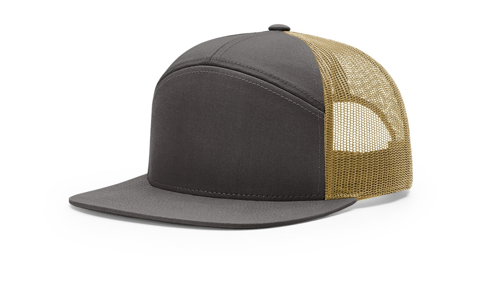 Richardson 7 Panel Trucker Hat 168 Adjustable Snapback Hi-Pro Mesh Cap OSFM