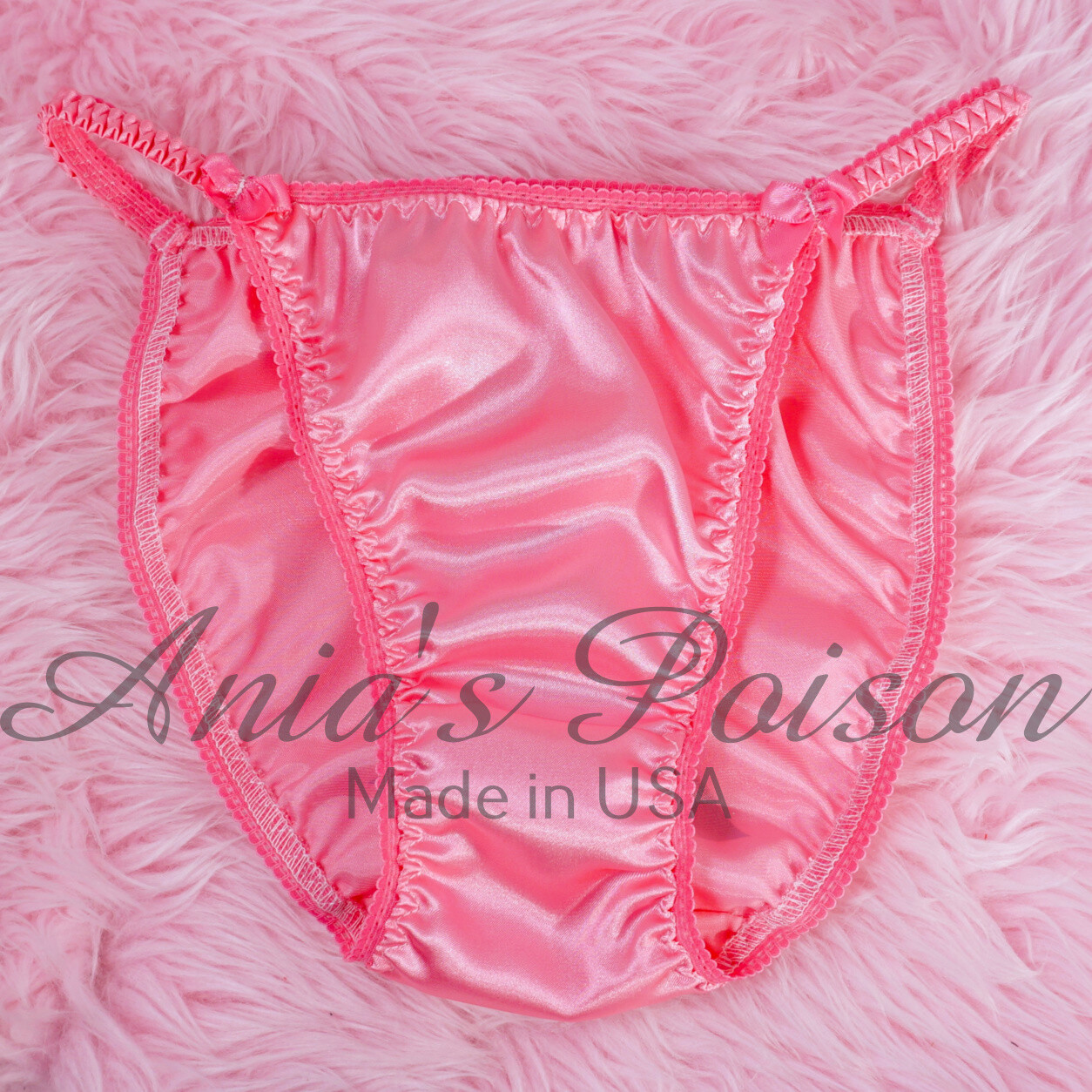 Valentines Satin Sissy DUCHESS Cut Pinup Humiliation prints bikini panties