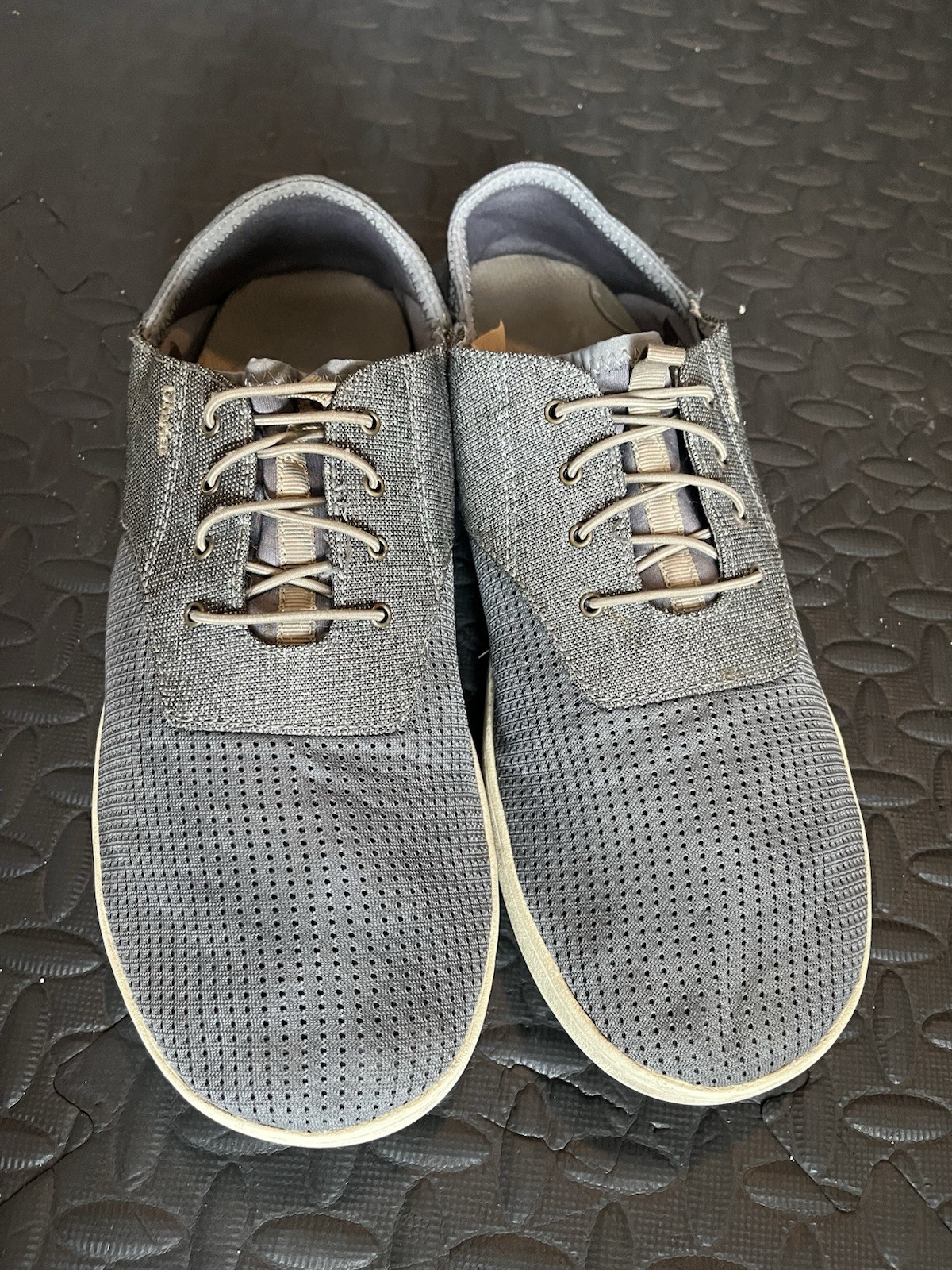 Olukai Nohea Moku Sneakers Gray Mens 12 Slip On Beach Slides Laces