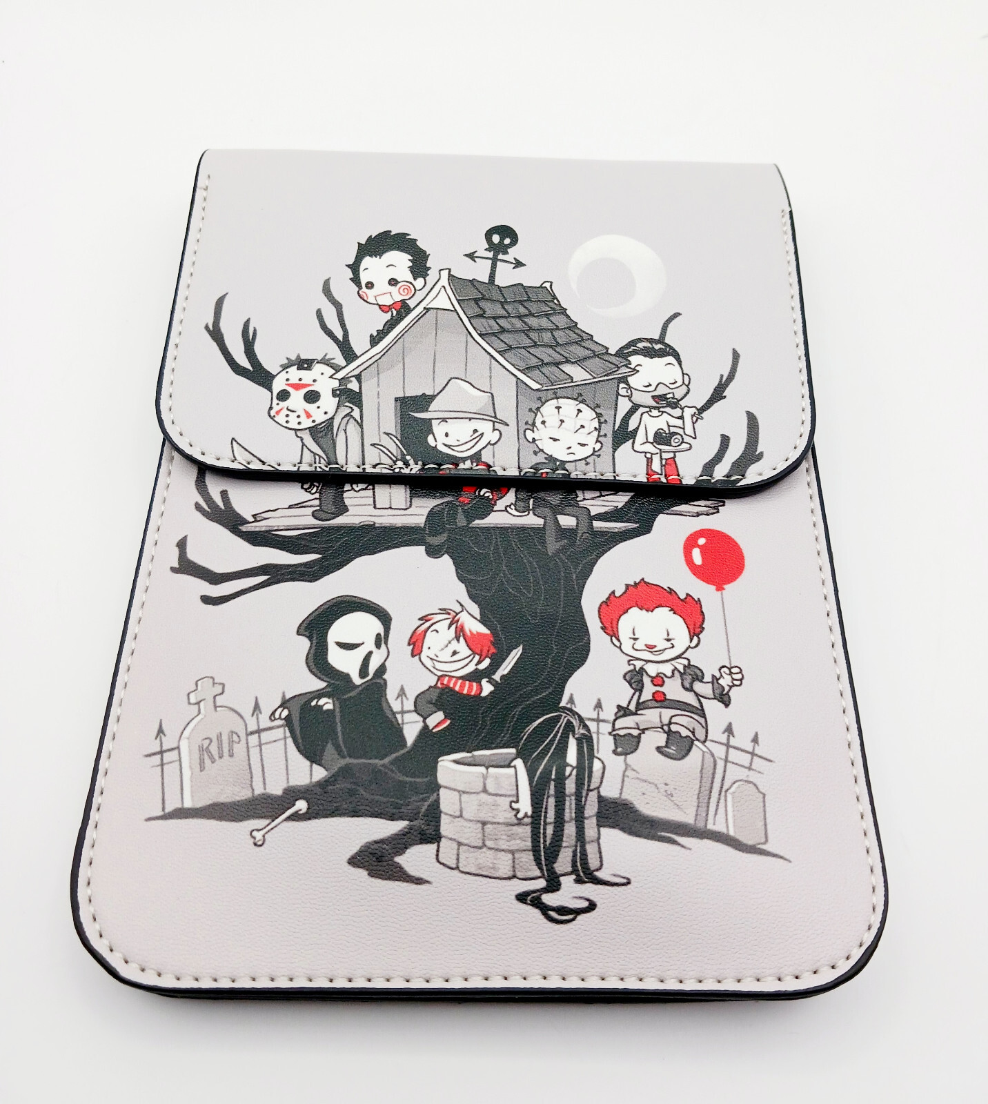 Horror Crossbody Purse Phone Bag Adjustable Strap Horror