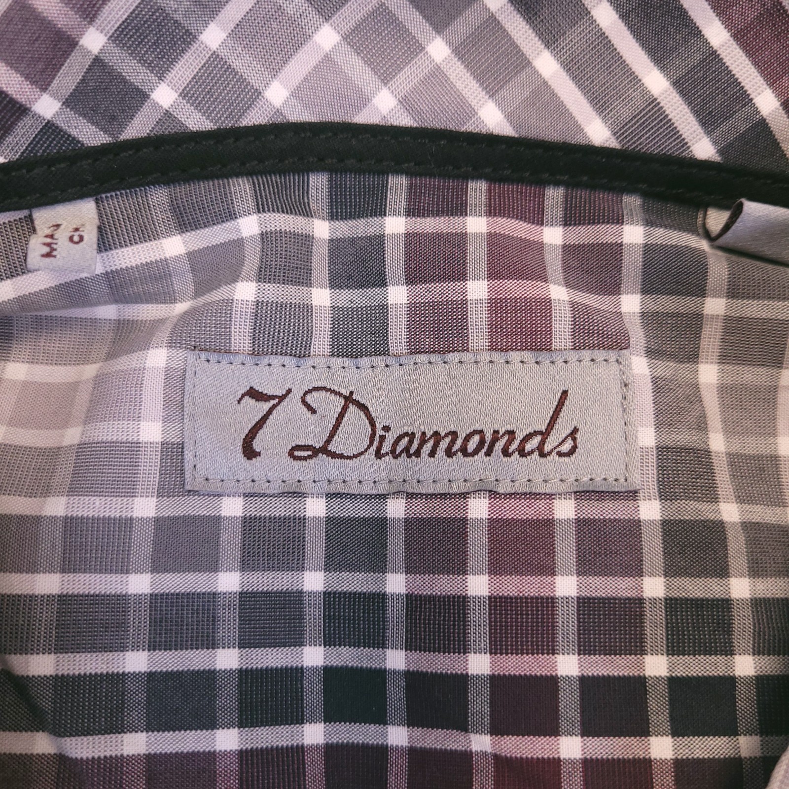 7D 7Diamonds Mens 3XL Button Up Small Window Dual Pocket Cotton