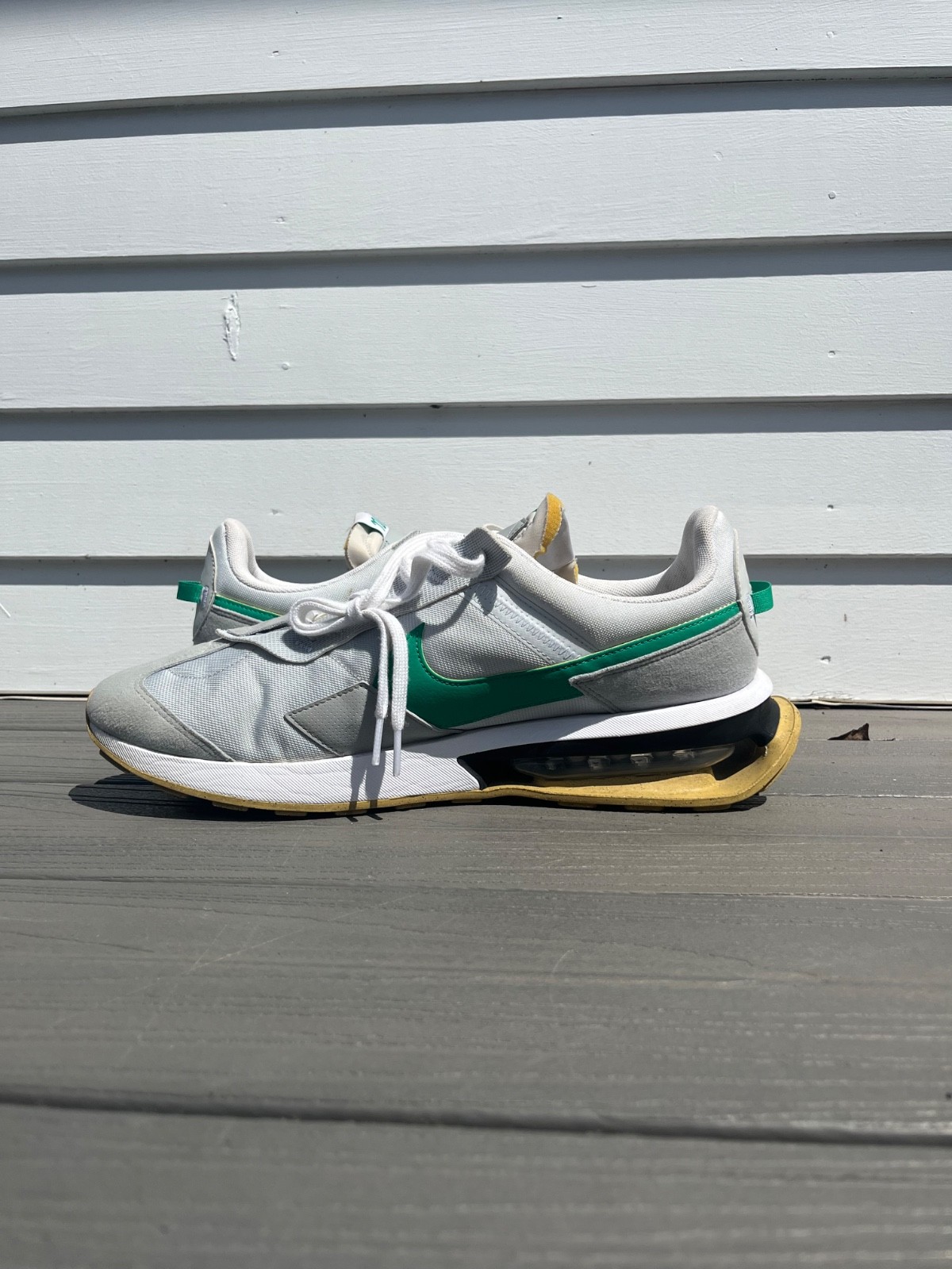 Size 14 – Nike Air Max Pre-Day Pure Platinum Stadium Green