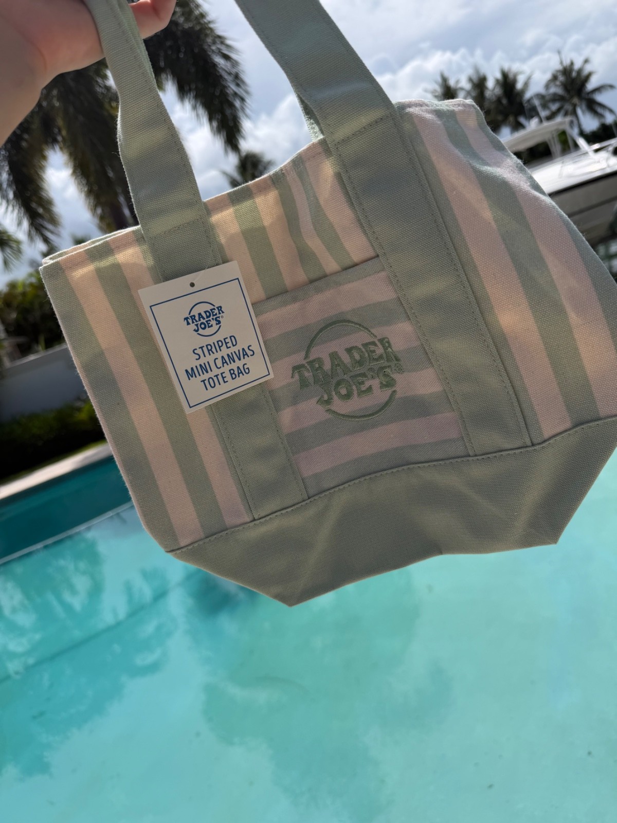 ALL 4 Limited Summer Edition Trader Joe’s mini canvas tote bag SET OF 4