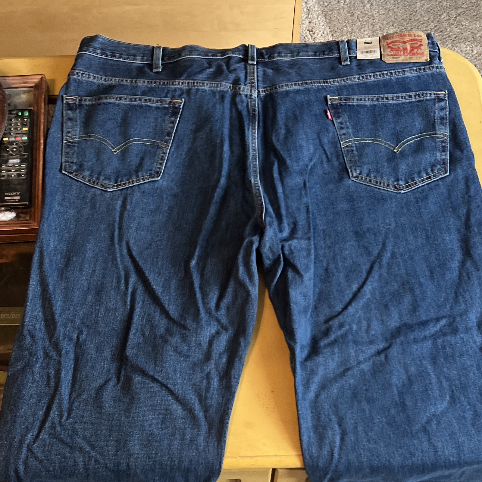Levi’s Men’s 500 Series Relaxed Straight Dark Wash Denim Jeans Big & Tall