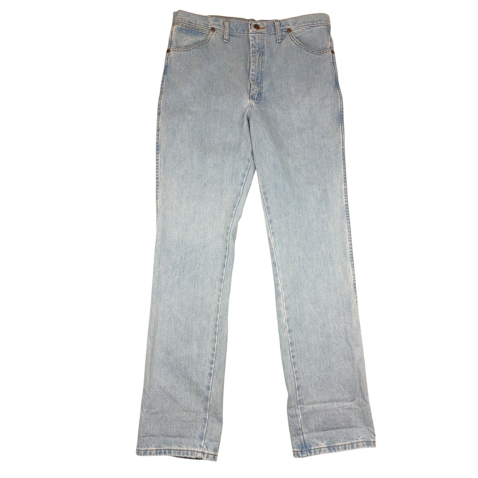 Wrangler Cowboy Cut 936GBH Slim Fit Jeans Mens 36×34 Light Wash Blue Denim