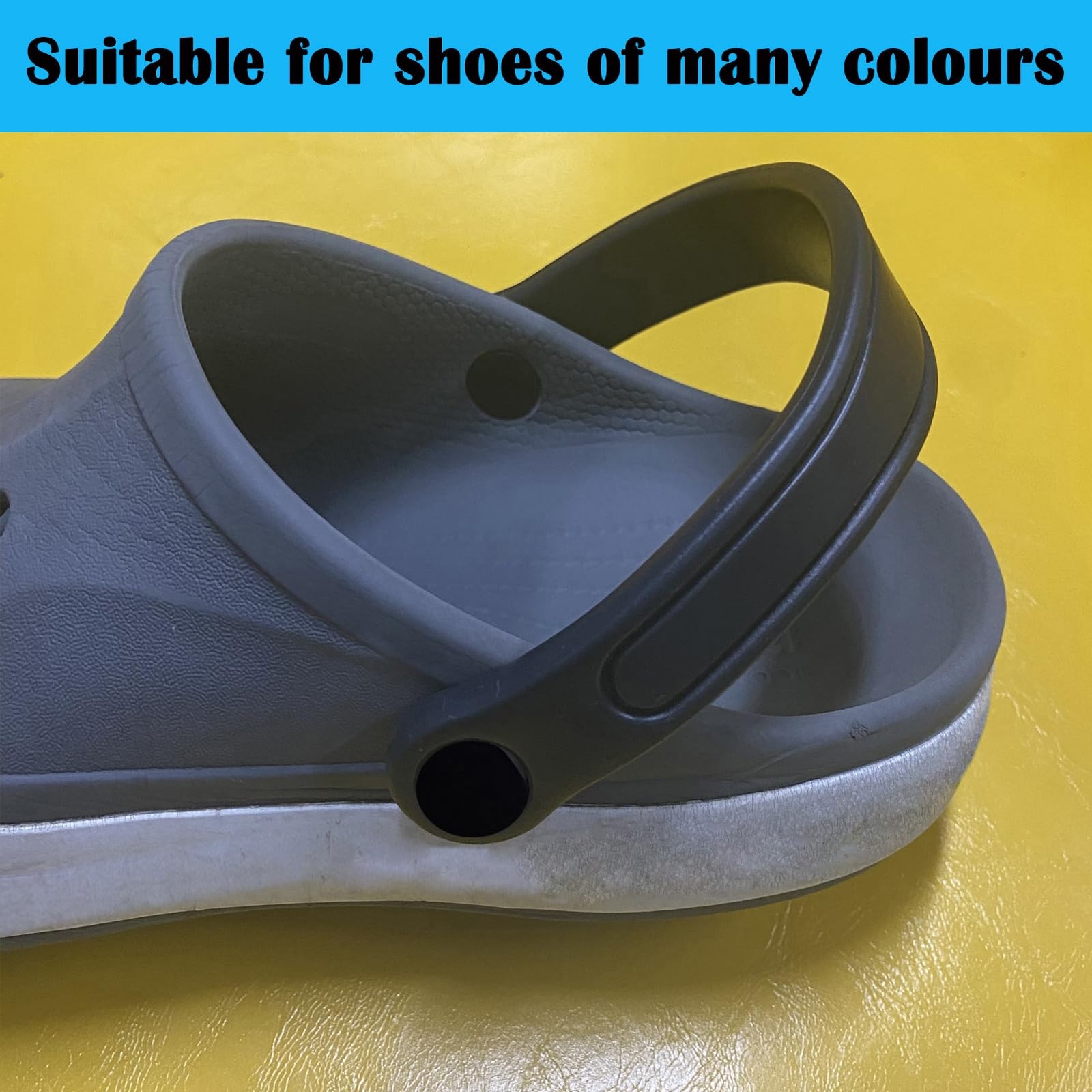 Koomduk Strap Replacement Parts for Clog Men and Women M6/W8-22.5CM, Black