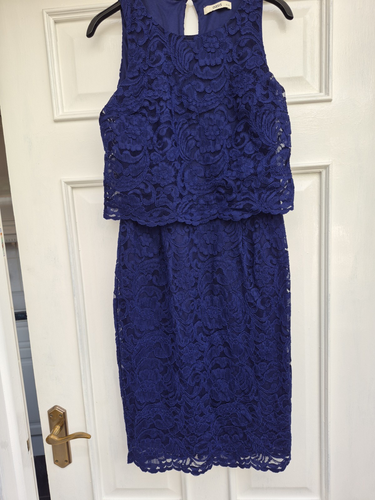 Oasis Royal Blue Lace dress. Size 12. Fully Lined. Good condition.