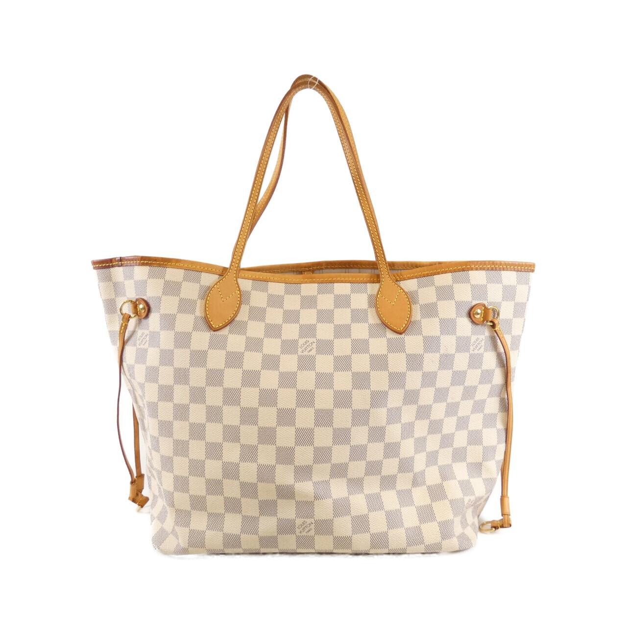 Authentic Louis Vuitton Damier Azur Neverfull MM N51107 Bag #230-000-121-0452