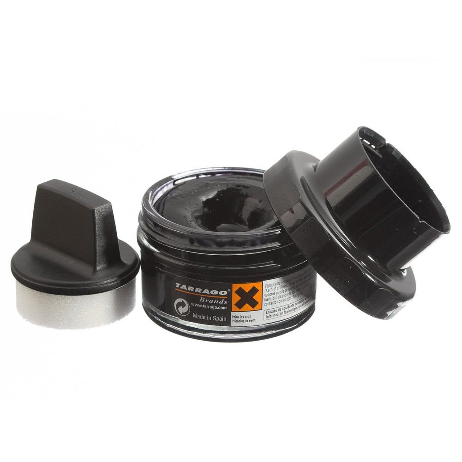Tarrago Shoe black Shine Cream Self Liquid Polish Kit Leather 50 ml jar (1.76oz)