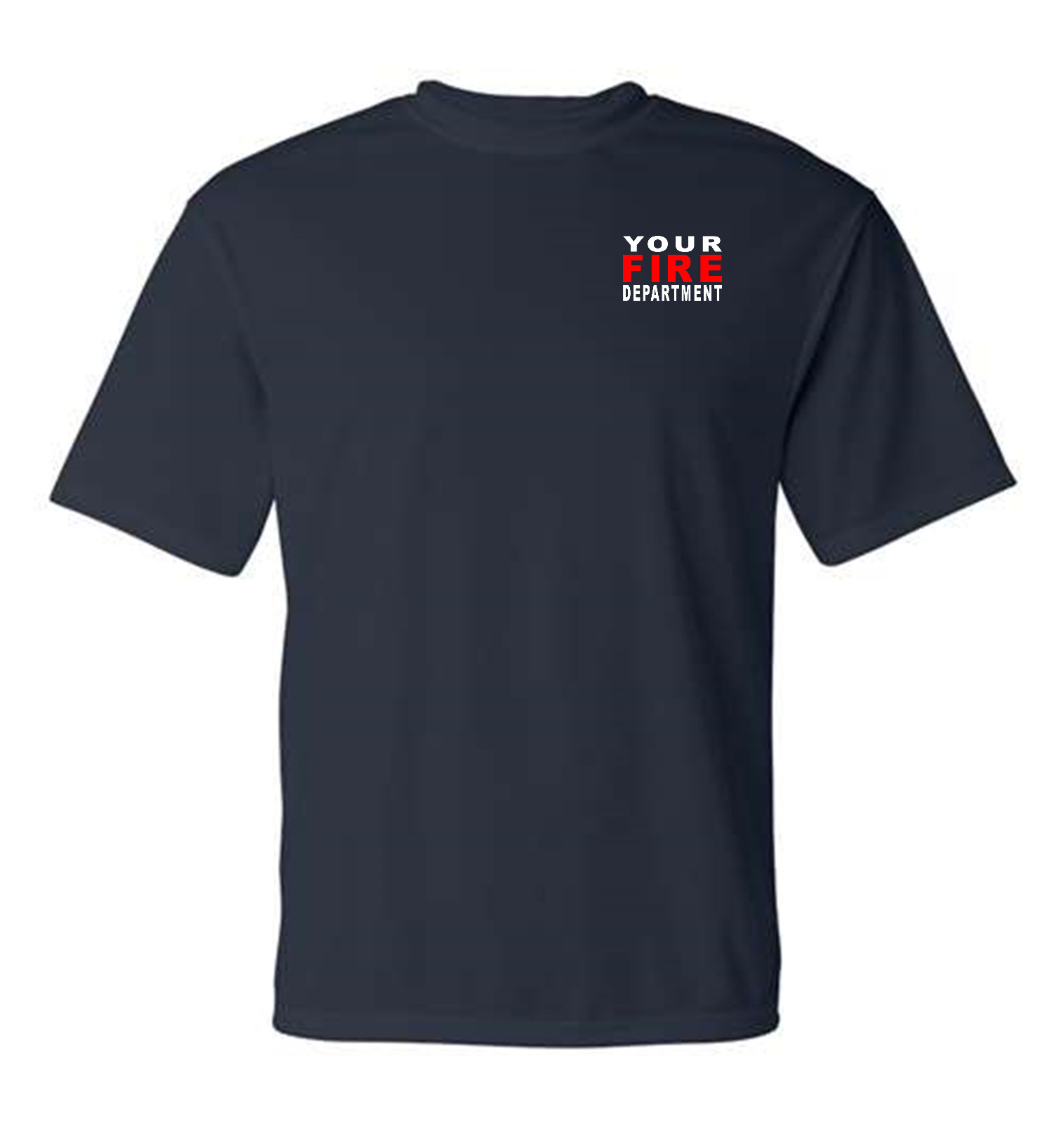 Custom Name Fire Dept T-shirt With Chevrons