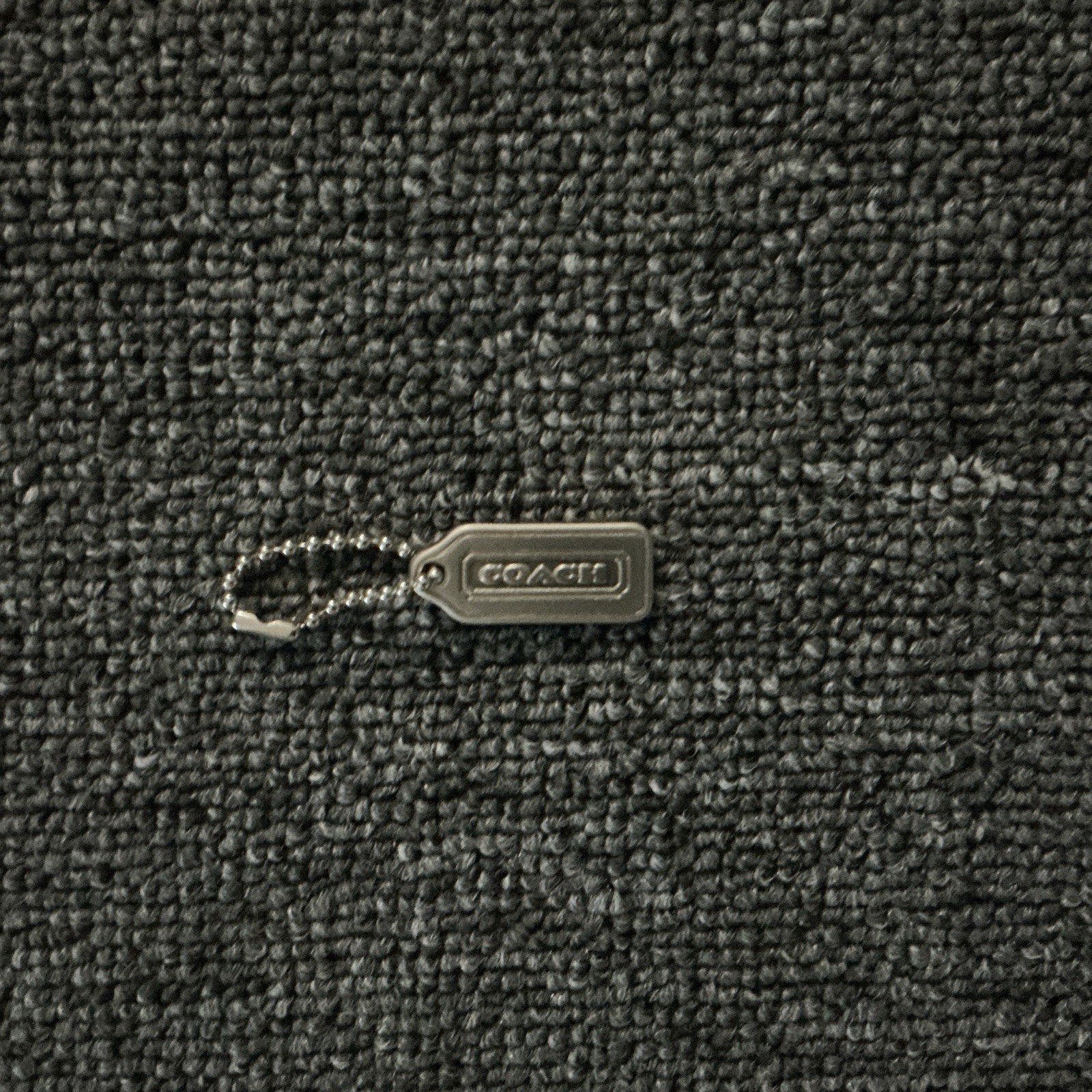 Coach Silver Tone Metal Logo Key Chain Keyring Solid Pattern for Women 2 in
