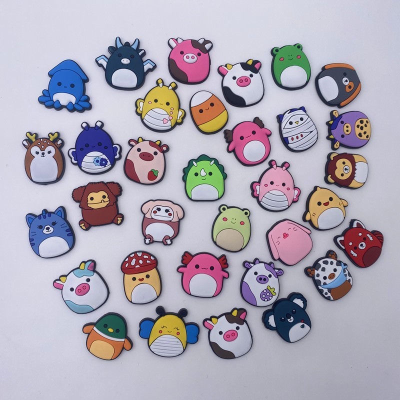 90 Pcs Mixed Pvc Shoe Charms Lot Different Charms Fit For Croc Clog Sandals USA