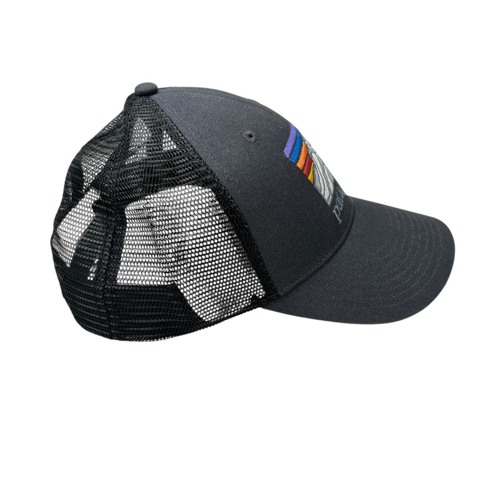 Patagonia Line Logo Ridge Lopro Ink Black Trucker Hat Unisex Size OS