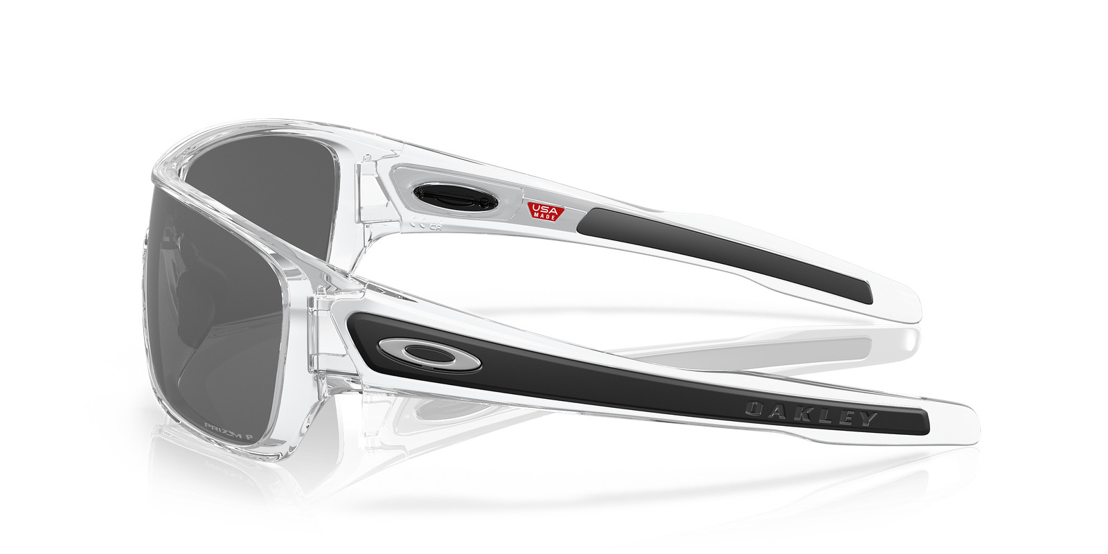 Oakley Turbine Rotor Polished Clear/Prizm Black Polarized Sunglasses OO9307-1632