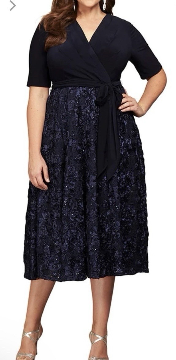 alex evenings dress size 14 womens