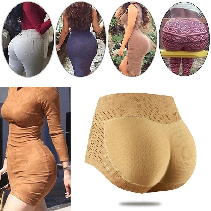 Women Seamless Padded Panties Butt Lifter Hip Enhancer Panty Shapewear-Underwear