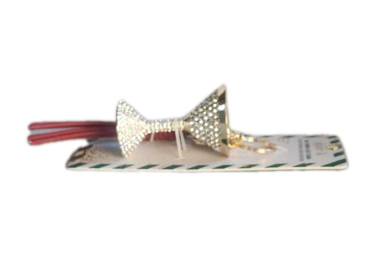 🍸NEW! Piper K Glass Stone Martini & Olive Red Tassel Bag Charm