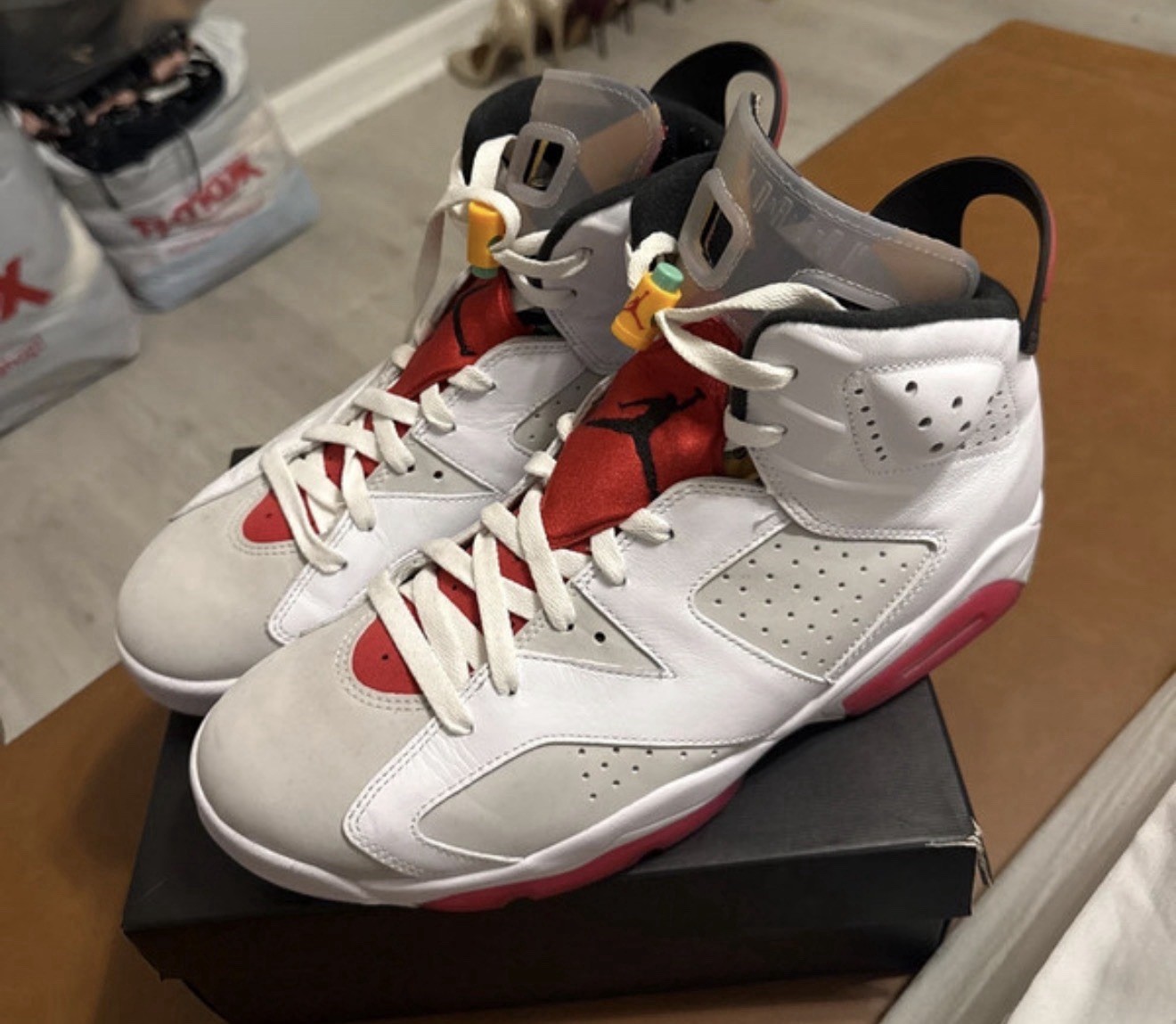 Jordan Air Jordan 6 Retro Hare 2020 High Top Leather Sneaker CT8529-062