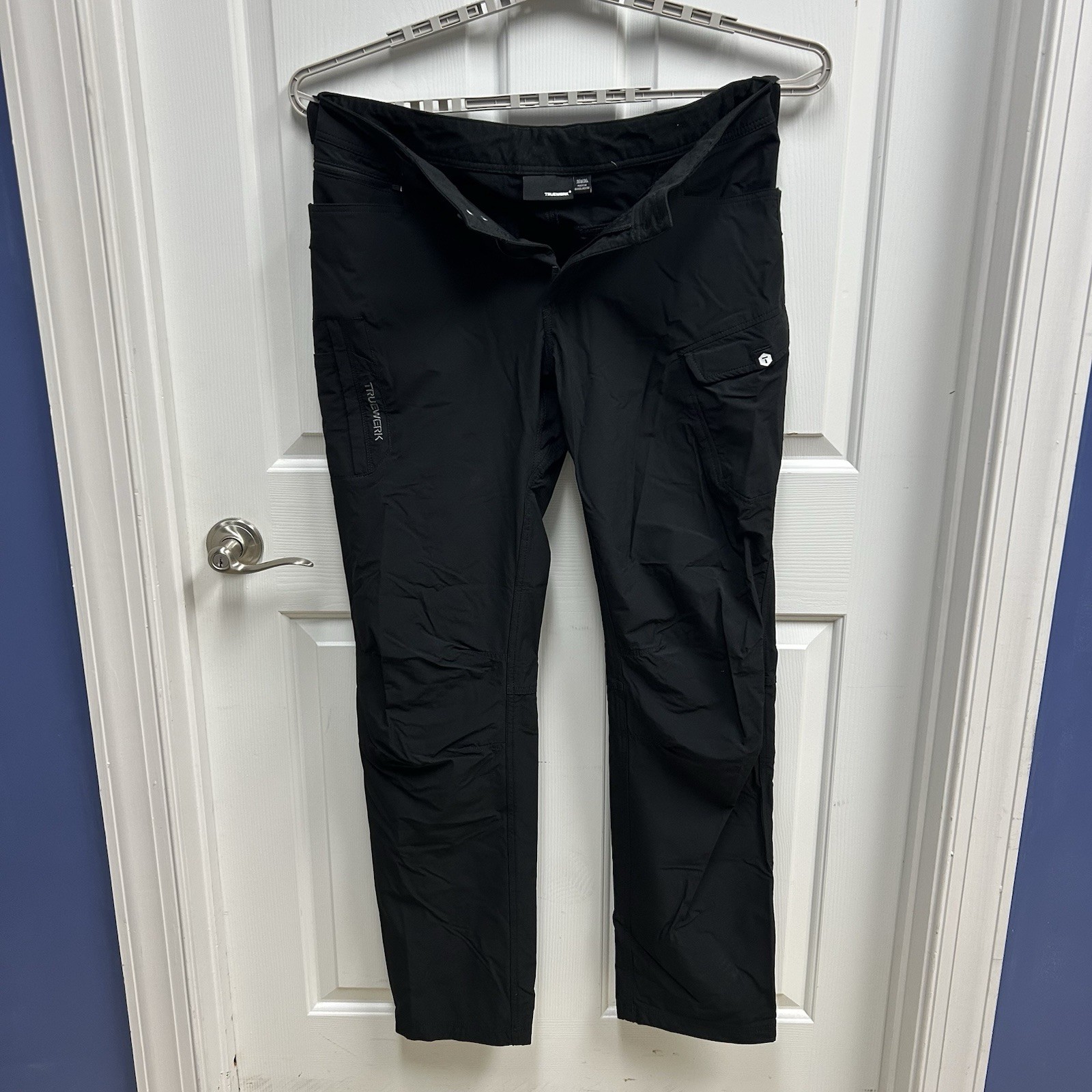 Truewerk T1 WerkPant 36×36 Black Performance Utility Cargo Tactical Activewear