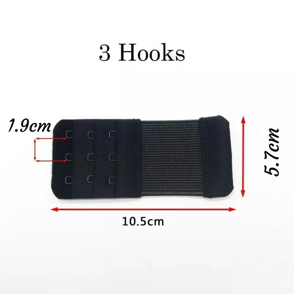 Bra Extender 3-Row (2/3/4 Hook) – Adjustable for Maternity Strapless & Tight Bra
